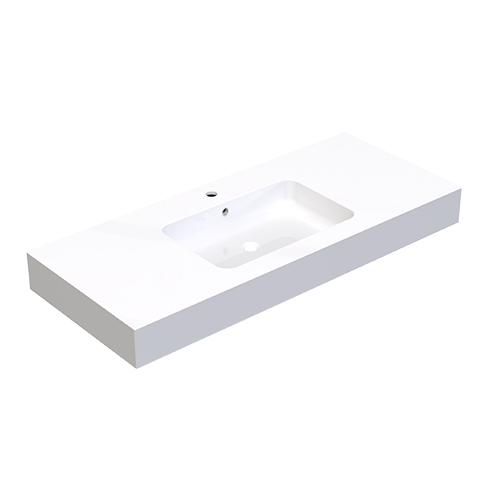 Cm.120 lavabo banera central en politek con desbordamiento y soportes Cm.120 lavabo banera central en politek con desbordamiento y soportes